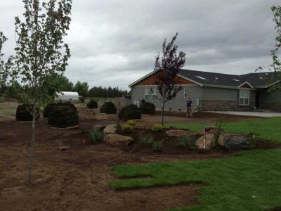 new construction yard lawn bend oregon landscaping
